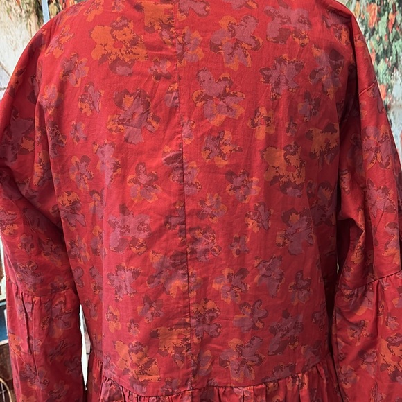 Gudrun Sjoden Woven “Petunia” Dress, Red Print, Size Medium - Picture 8 of 10
